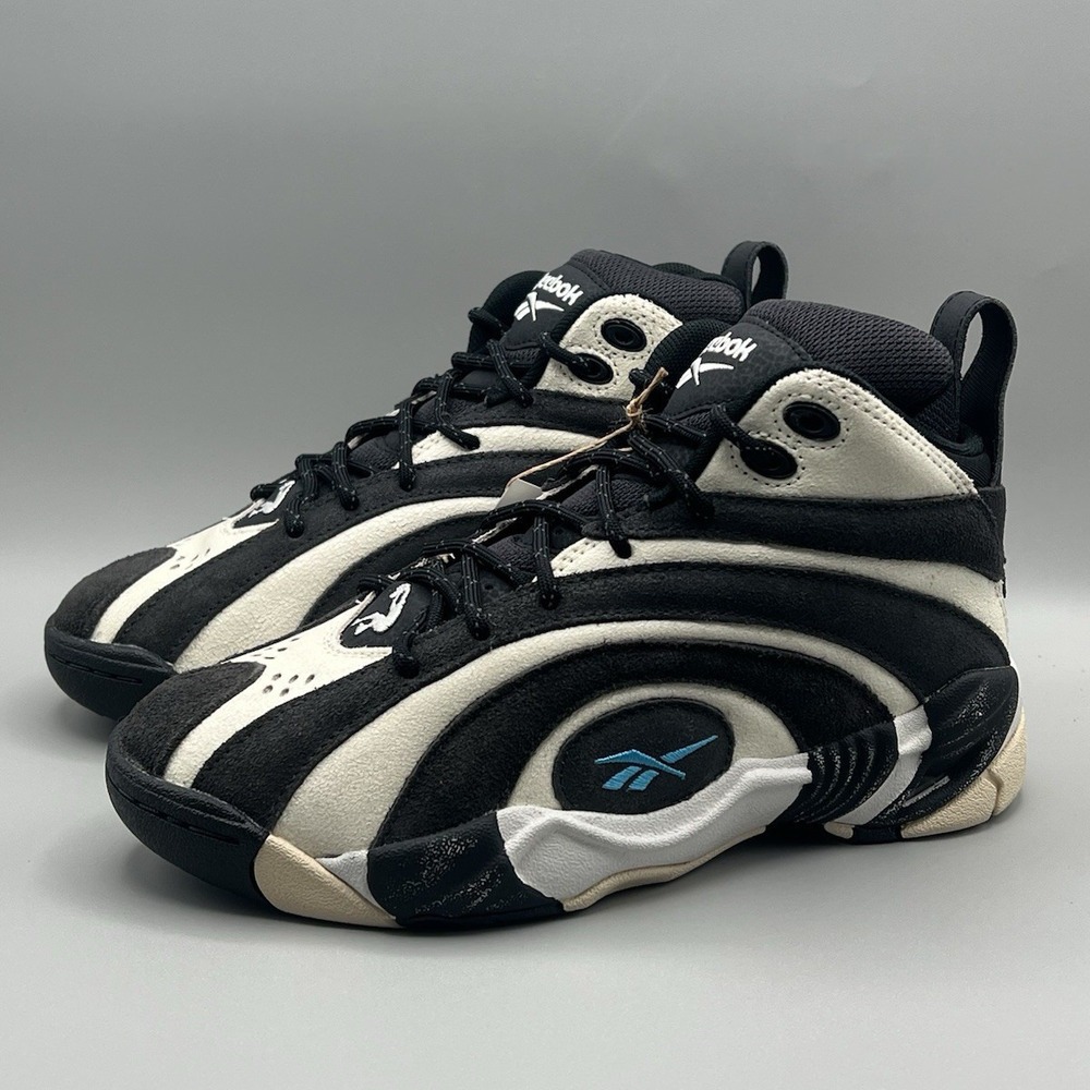 Reebok Shaqnosis Black White Retro Basketball - Youth Size 5 Women's Size 6.5 - Picture 2 of 8